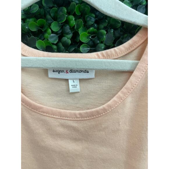 Sugar & Diamonds, Girls Peach Shirt, Size L - Picture 3 of 5